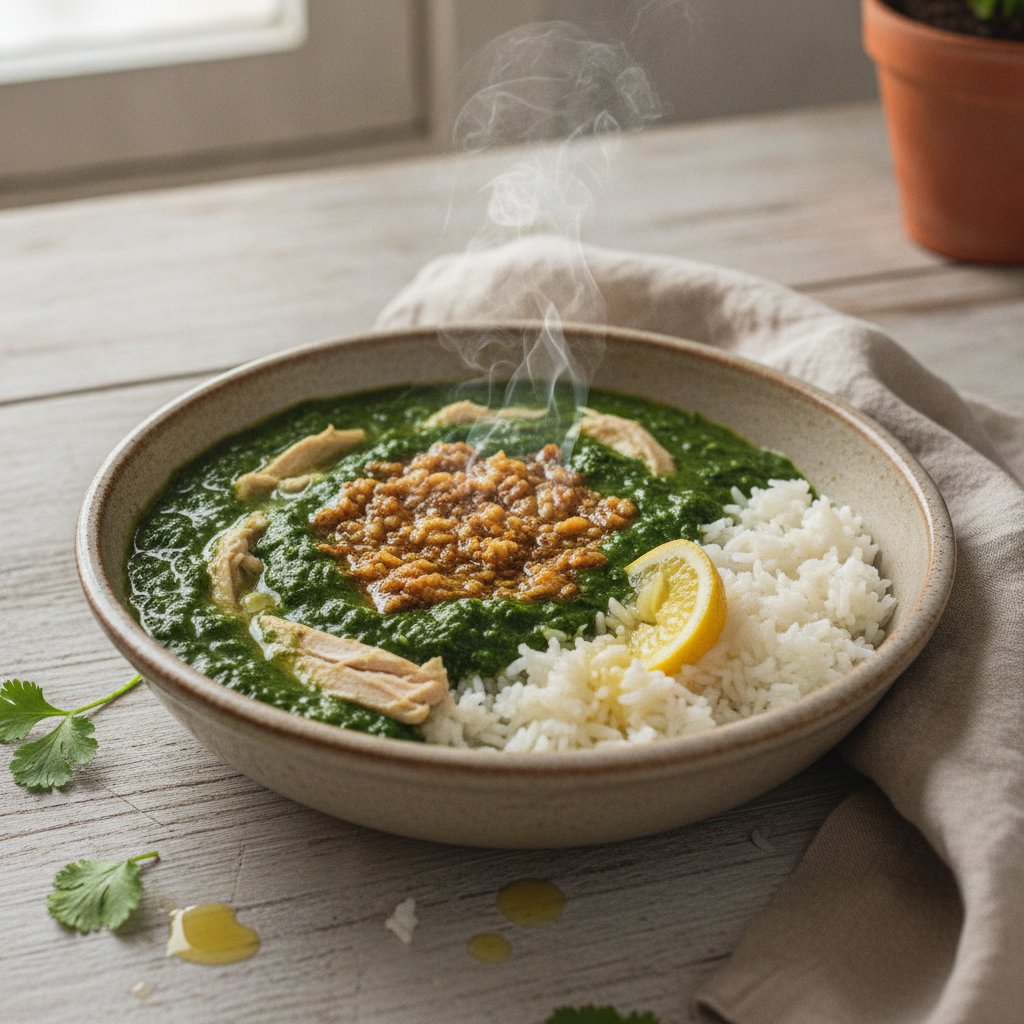 Egyptian Green Leaf Soup (Gluten-Free)
