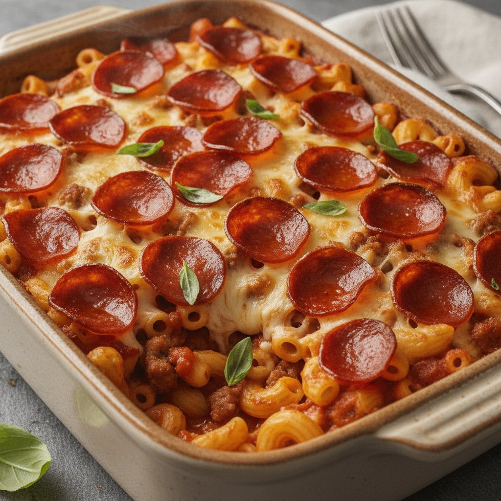 Pepperoni Pizza Pasta Bake