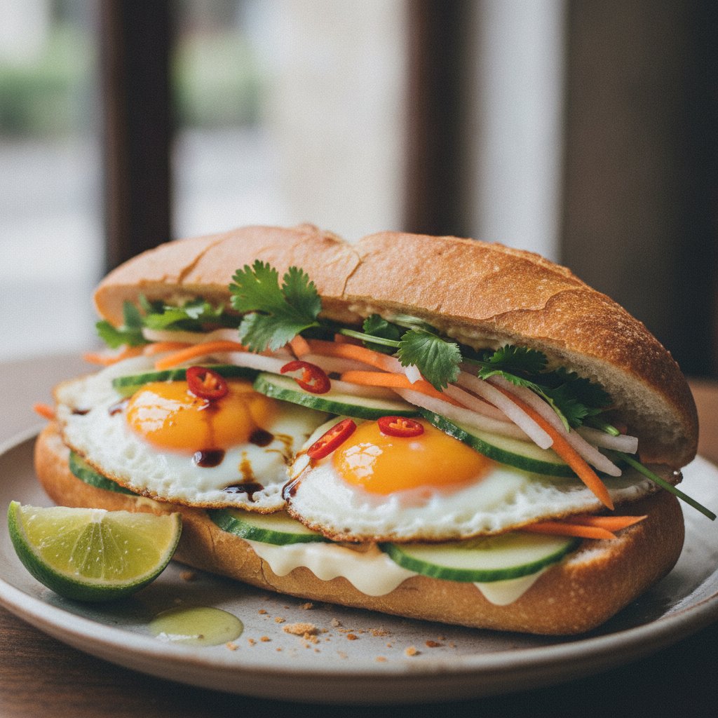Vietnamese Fried Egg Sandwich