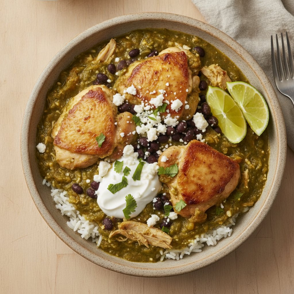 Skillet Chicken in Green Sauce (High-Protein)