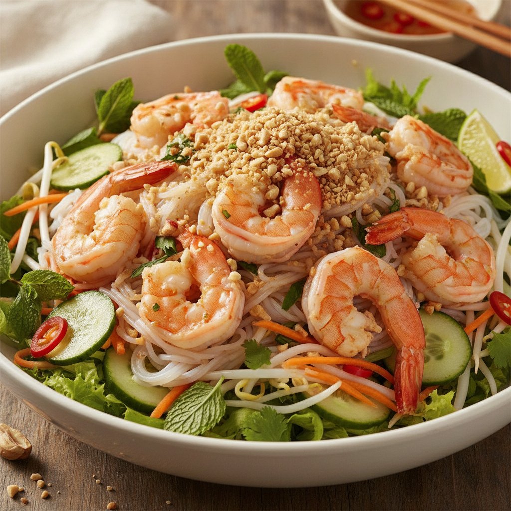Shrimp Paste Noodle Salad