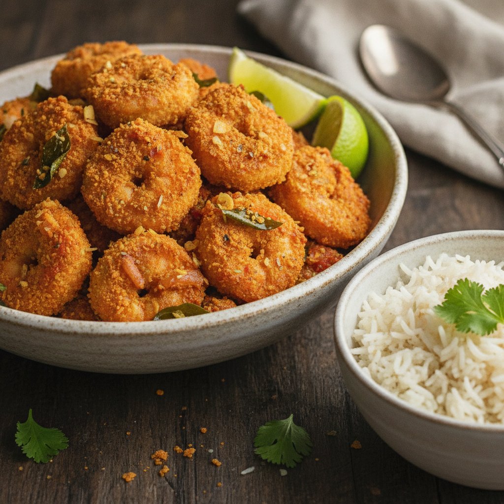 Crispy Fried Shrimp Curry Style