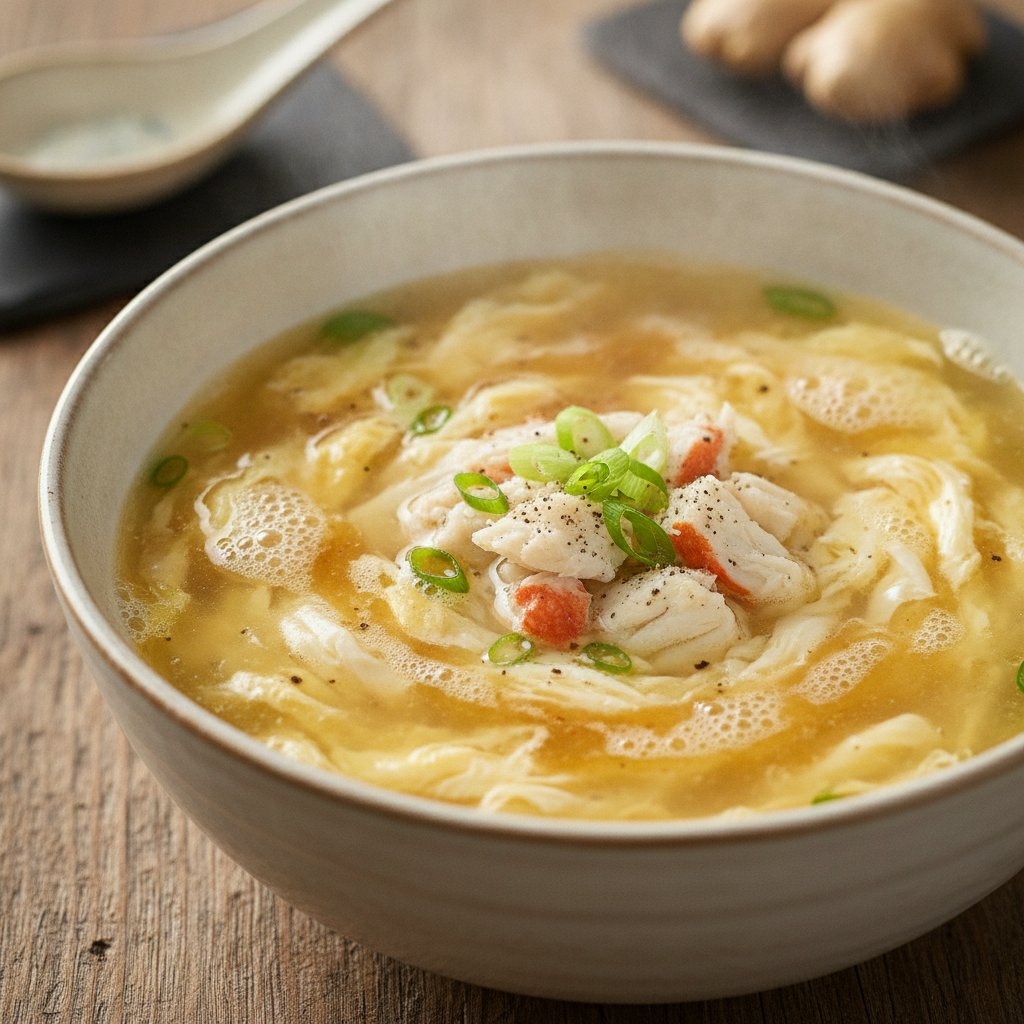 Egg Drop Soup with Crab (High-Protein)