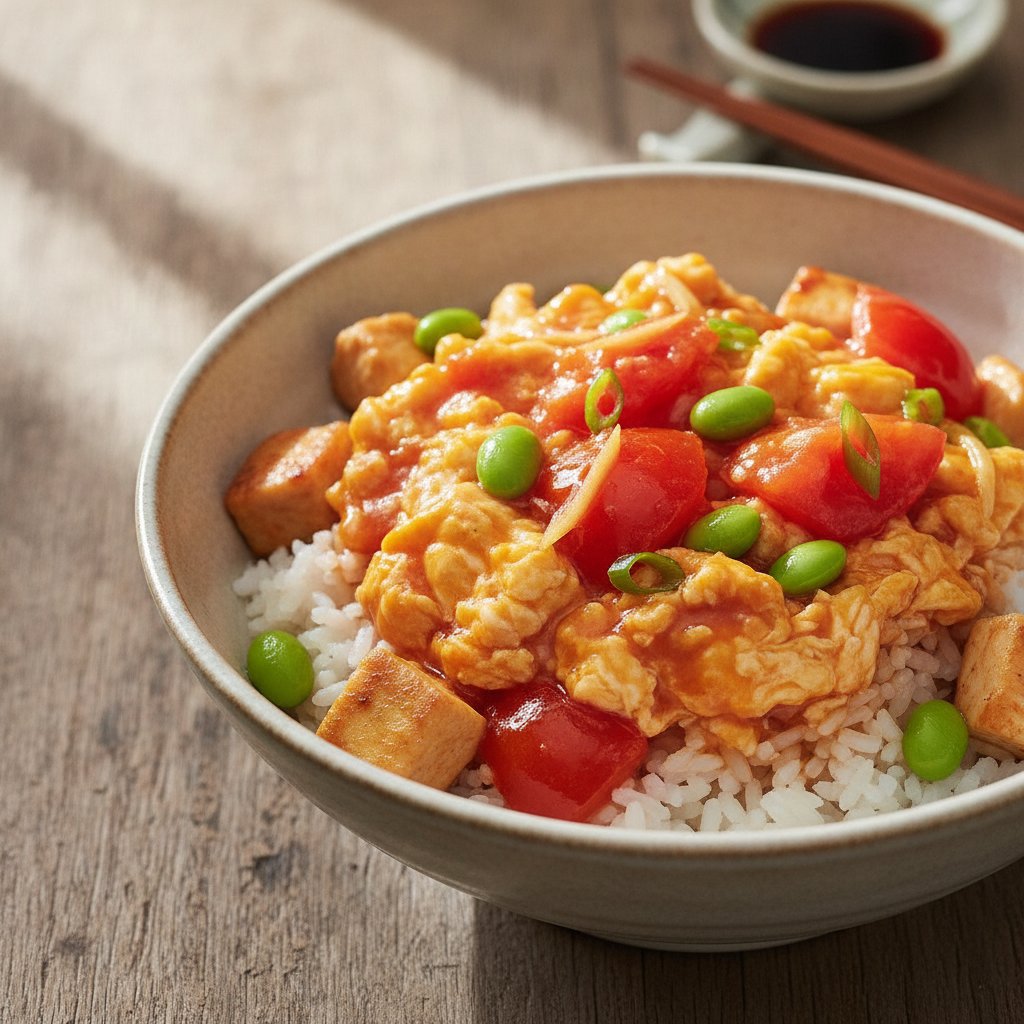 Egg and Tomato Rice Bowl (High-Protein)