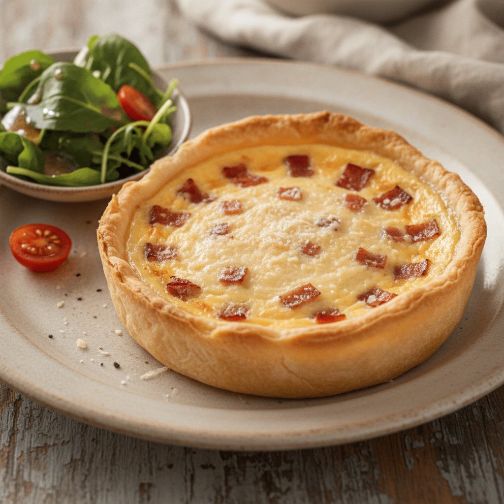 Bacon and Cheese Custard Tart (Low-Calorie)