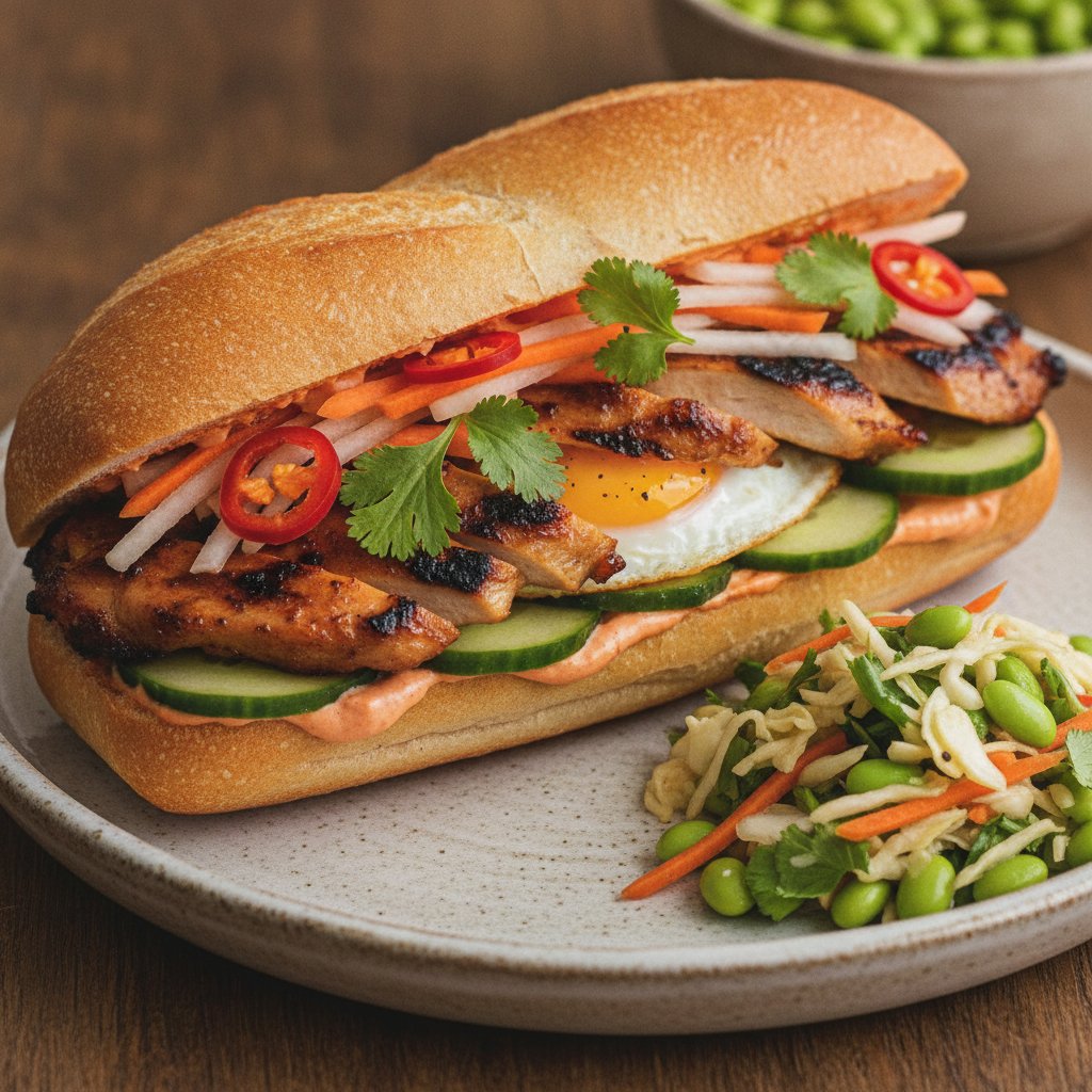 Vietnamese Grilled Chicken Sandwich (High-Protein)