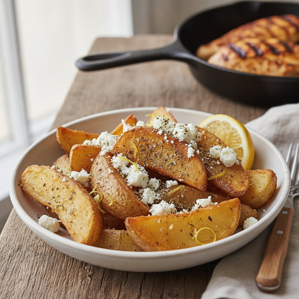 Crispy Fried Potatoes with Cheese