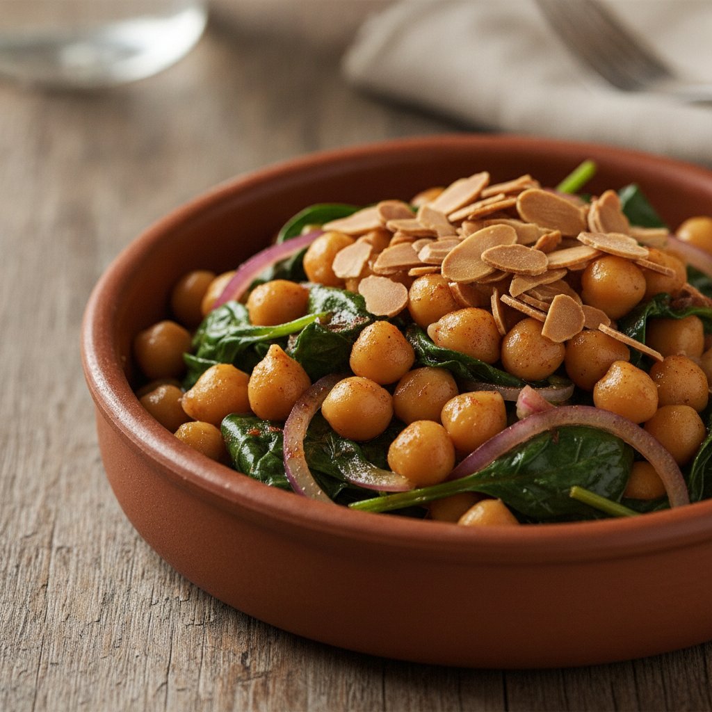 Chickpea Salad with Spinach