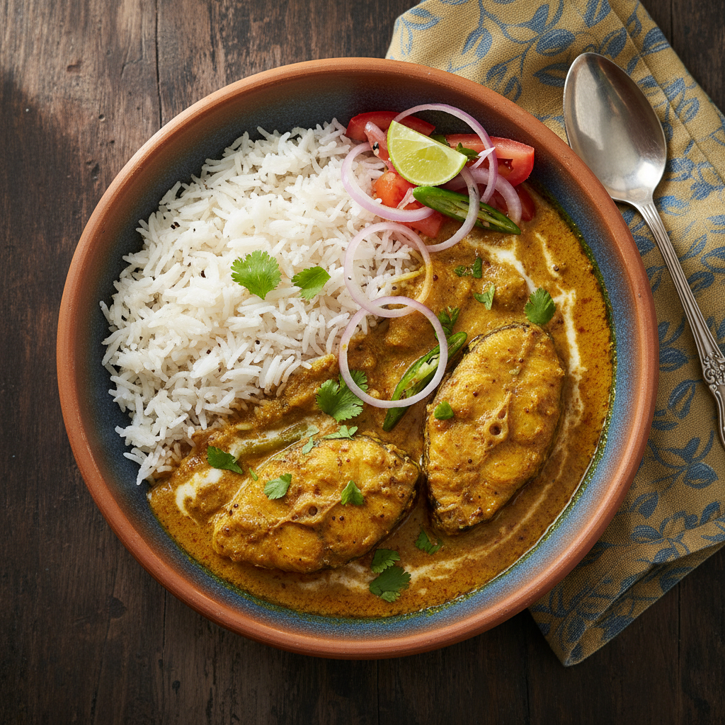 Bengali Fish Curry Rice Bowl