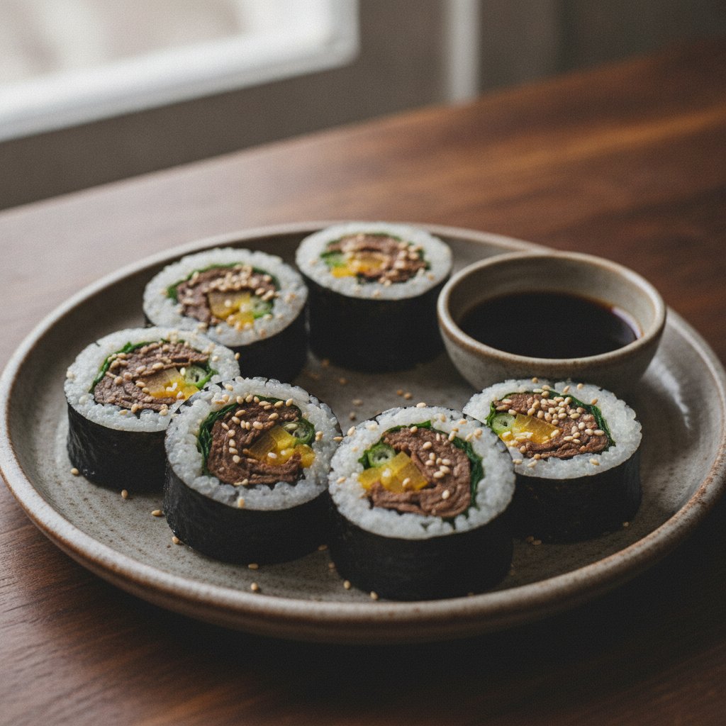 Korean Beef Wrapped Rice Rolls