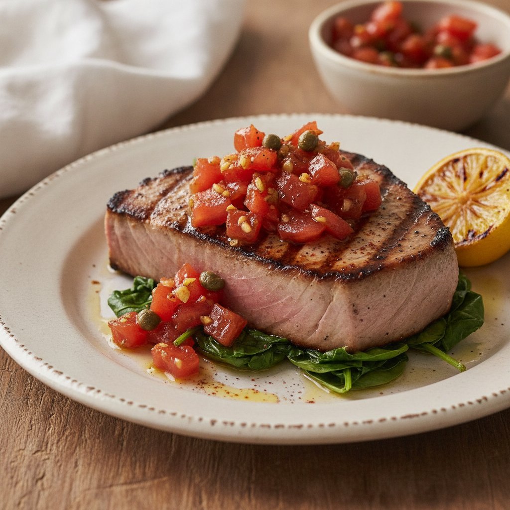 Grilled Tuna Steak (Low-Calorie)