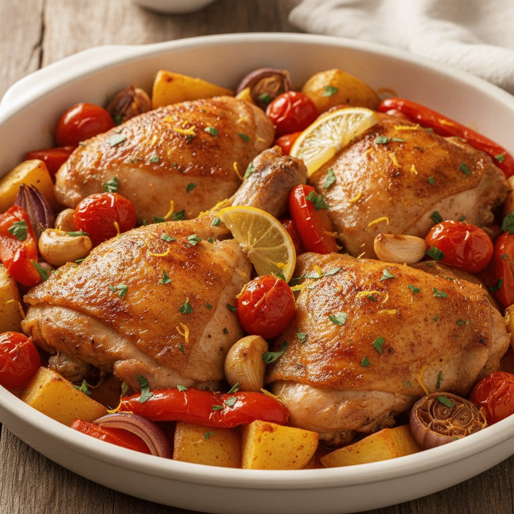 Baked Chicken Thighs with Potatoes