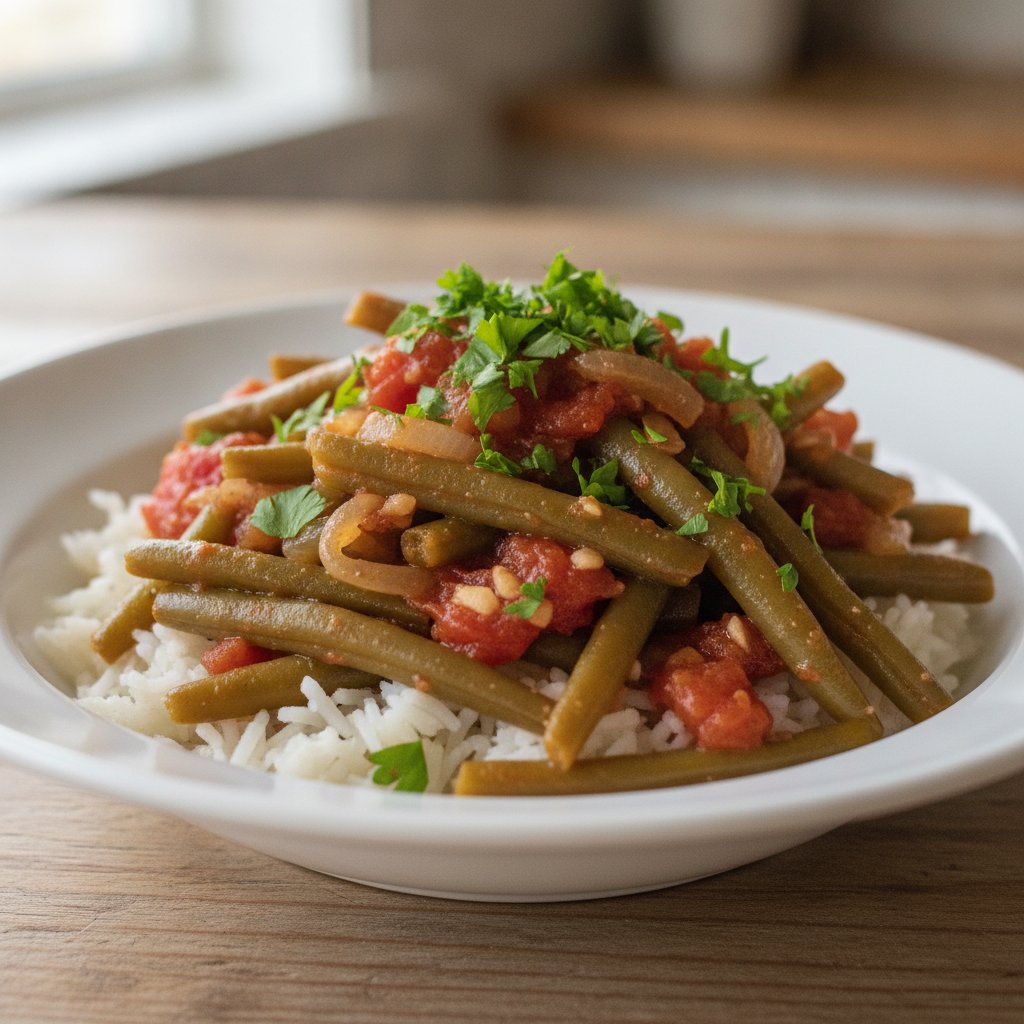 Green Bean and Tomato Stew (Low-Calorie)