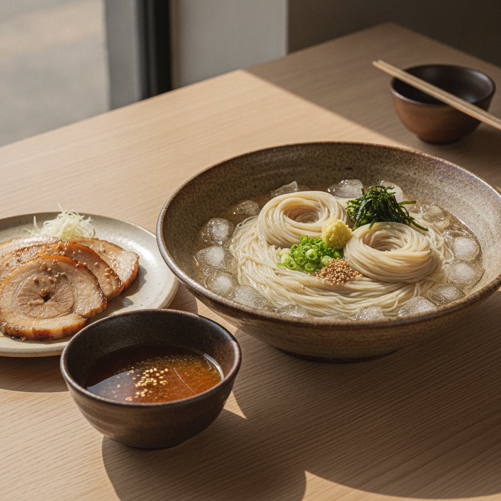 Chilled Noodles with Dipping Sauce