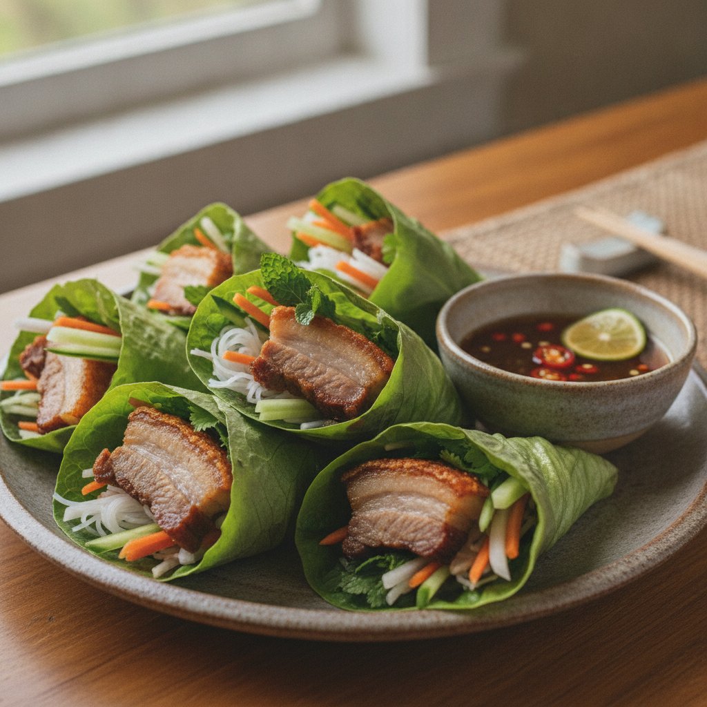Crispy Pork Belly Wraps