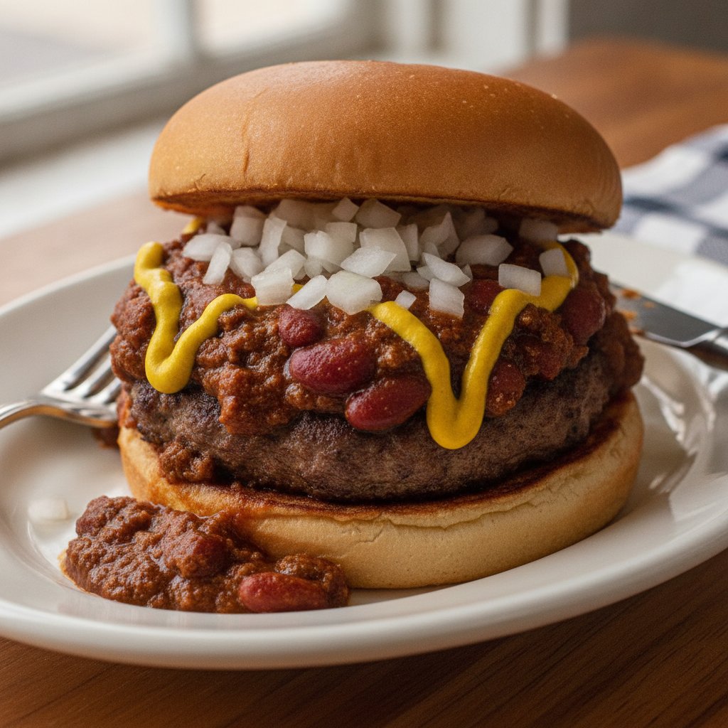 LA chili size burger
