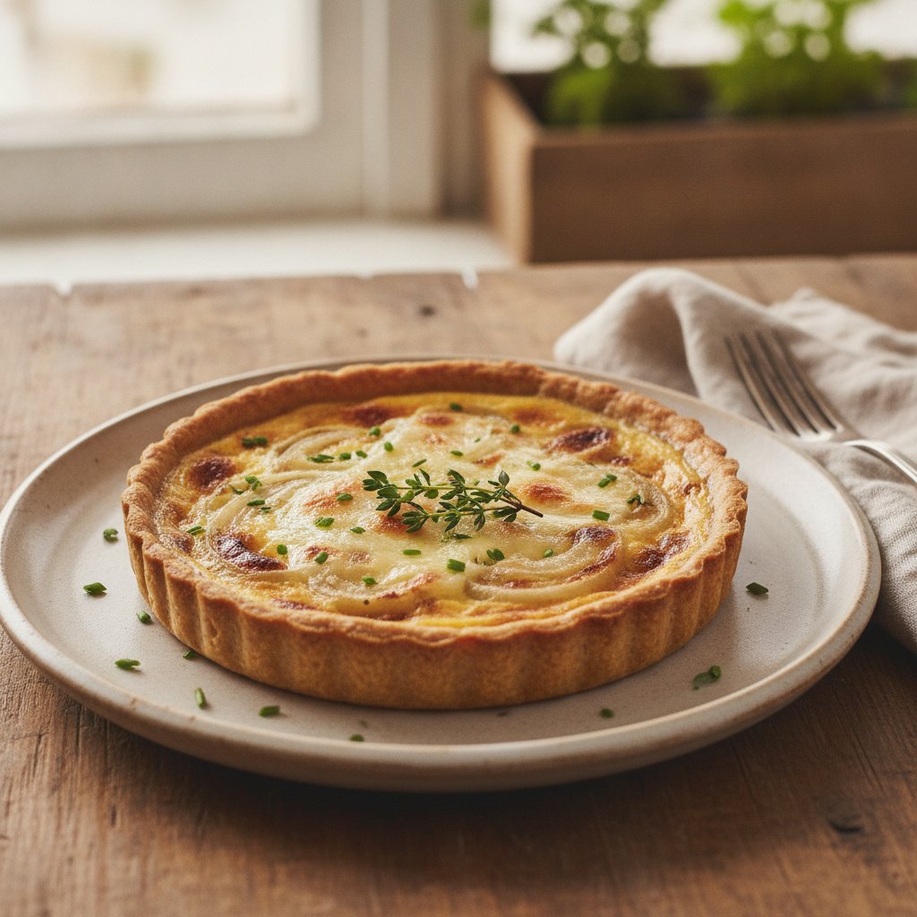Onion and Cheese Tart (Low-Calorie)