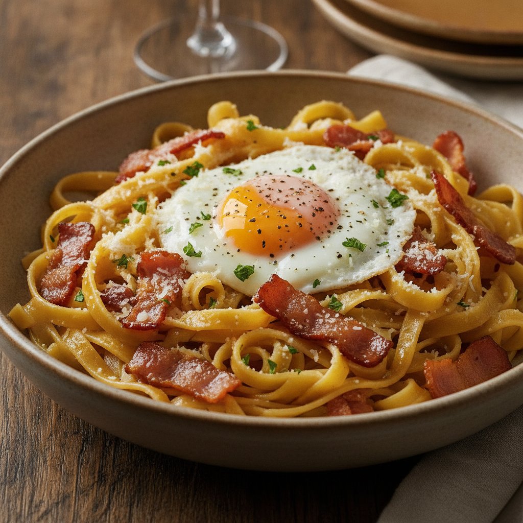 Bacon and Egg Noodles
