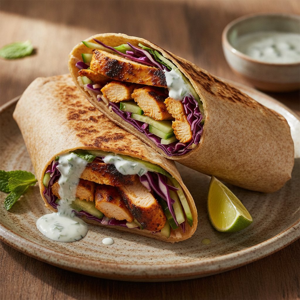 Charred Chicken Wrap (Low-Calorie)