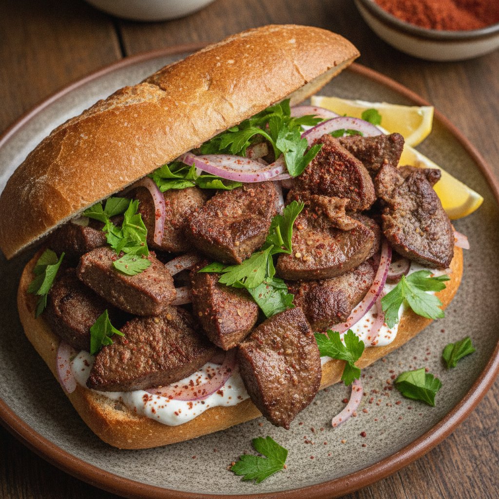 Grilled Liver Sandwich