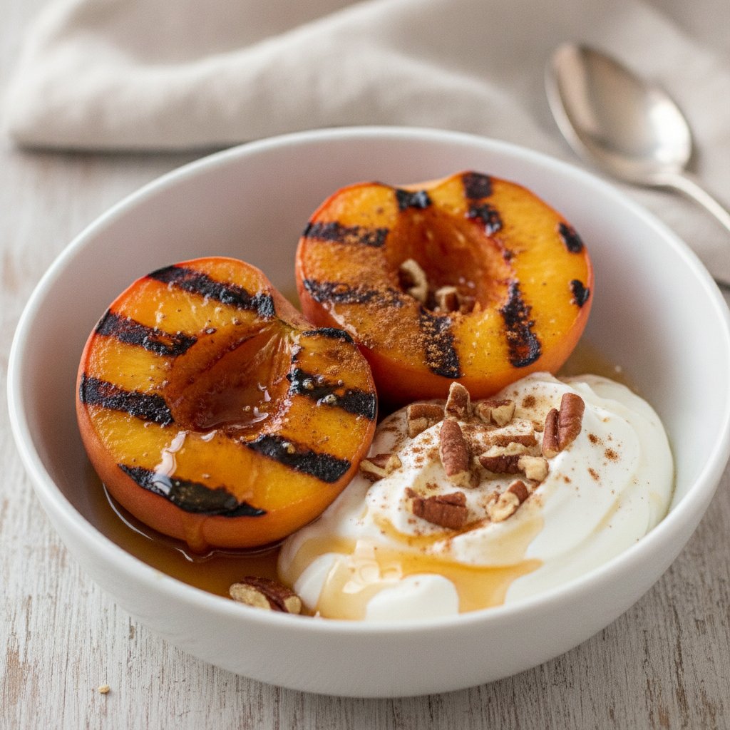 Grilled Peaches with Honey