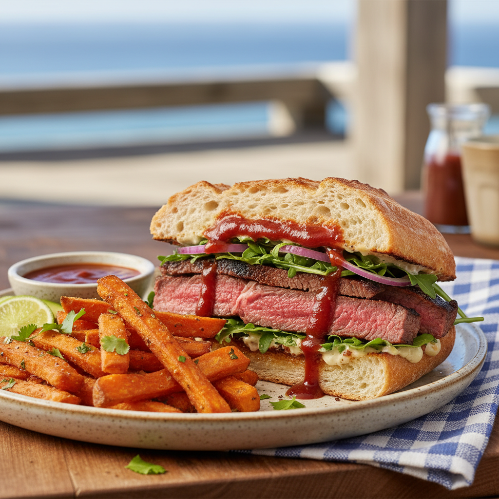 California Grilled Tri-Tip Sandwich Plate