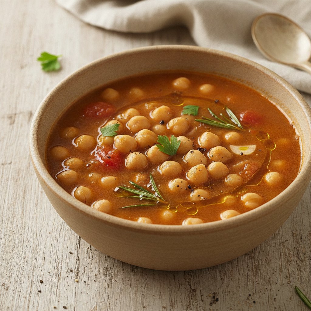 Chickpea and Pasta Soup (Dairy-Free)