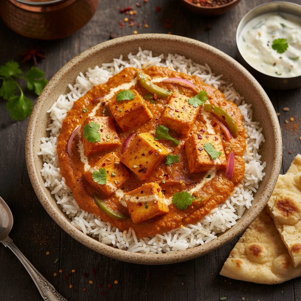 Paneer Curry Rice Bowl