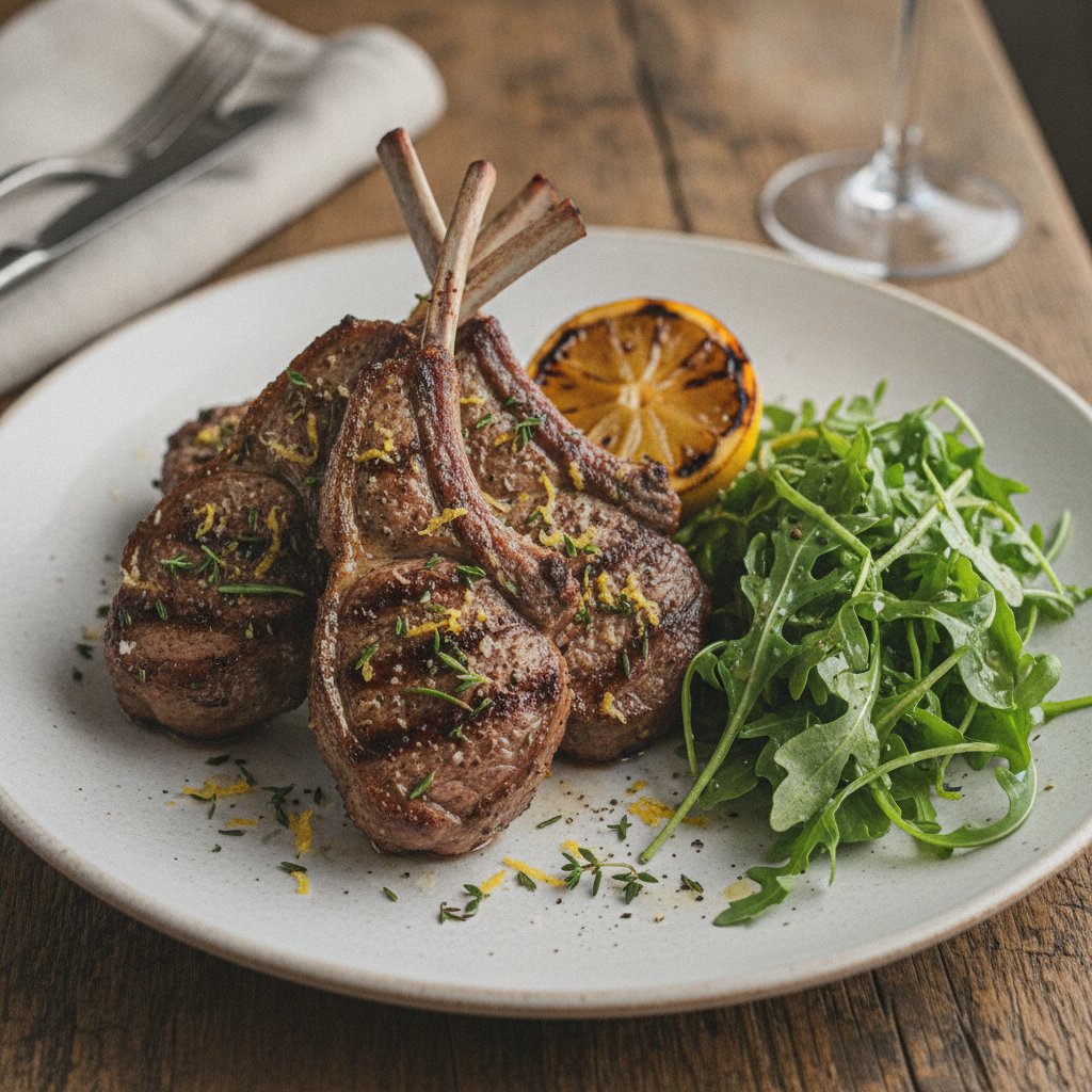 Grilled Lamb Chops with Herbs (Low-Calorie)