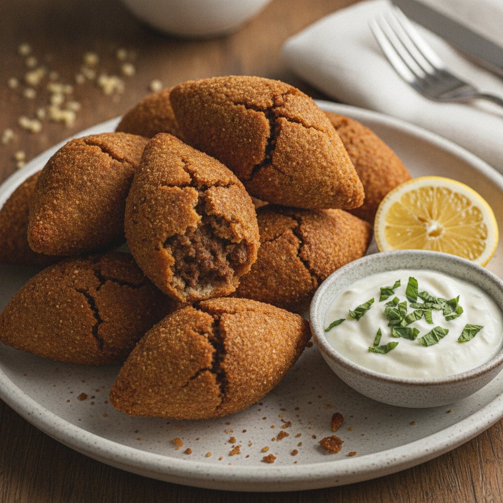 Fried Lamb and Bulgur Balls