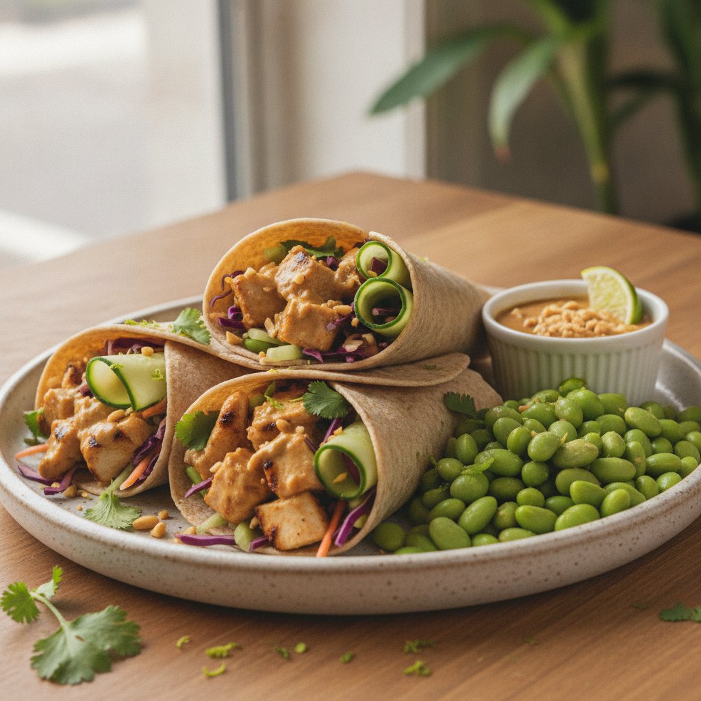 Thai Chicken Satay Wraps (High-Protein)