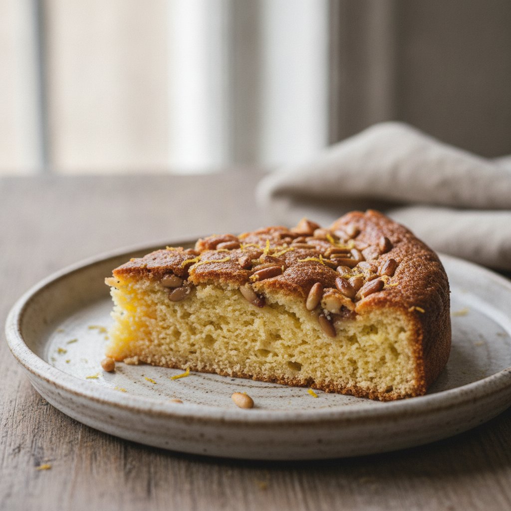 Custard Pine Nut Cake