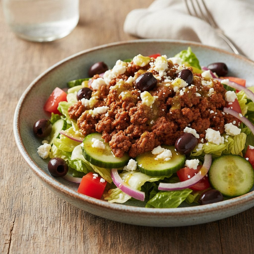 Spiced Ground Beef Salad