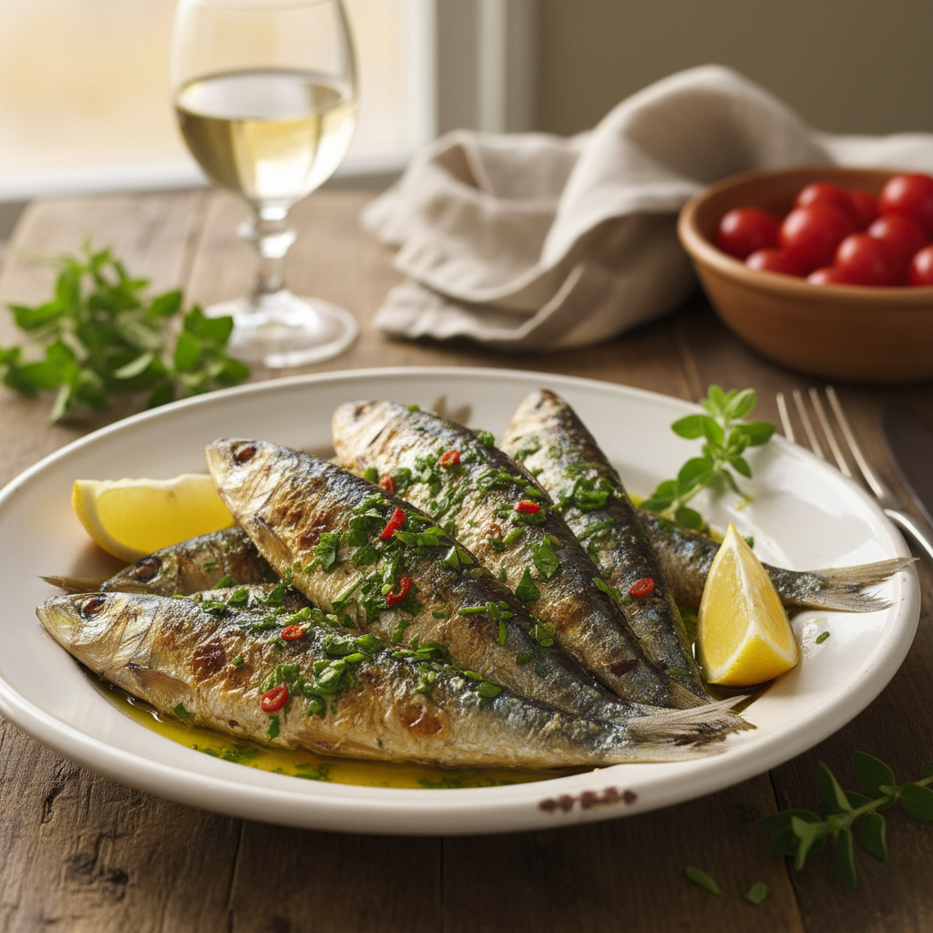 Sarde alla Griglia con Salmoriglio Siciliano