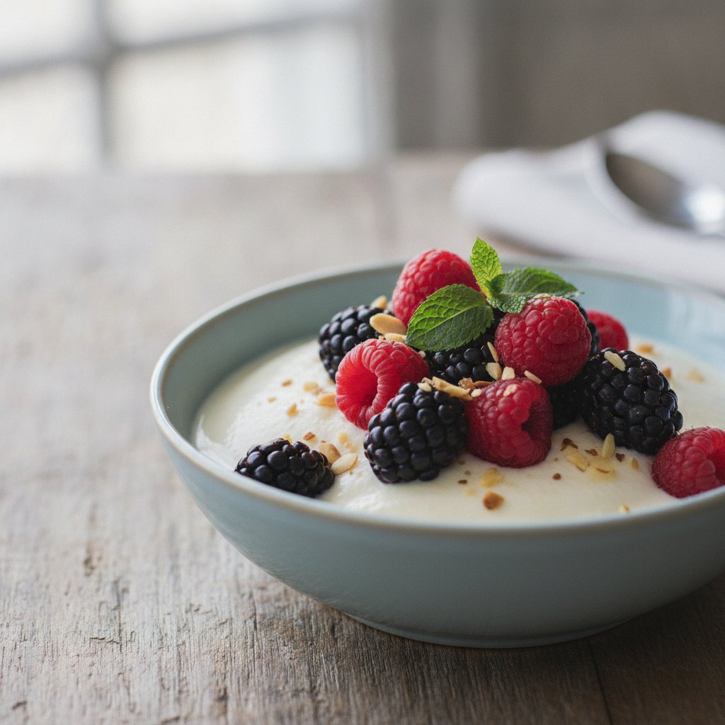 Sweet Almond Cream with Fruit