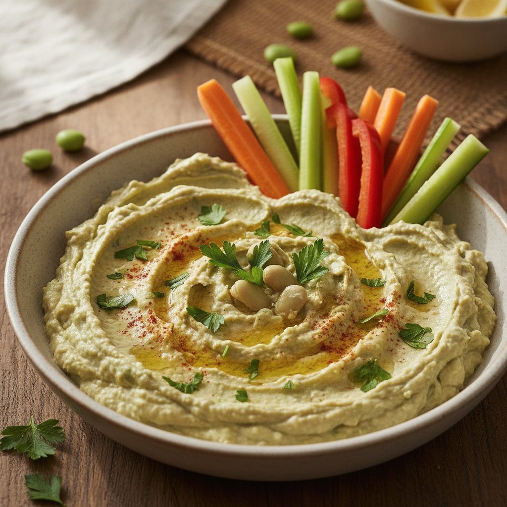 Crushed Fava Bean Dip (Low-Calorie)