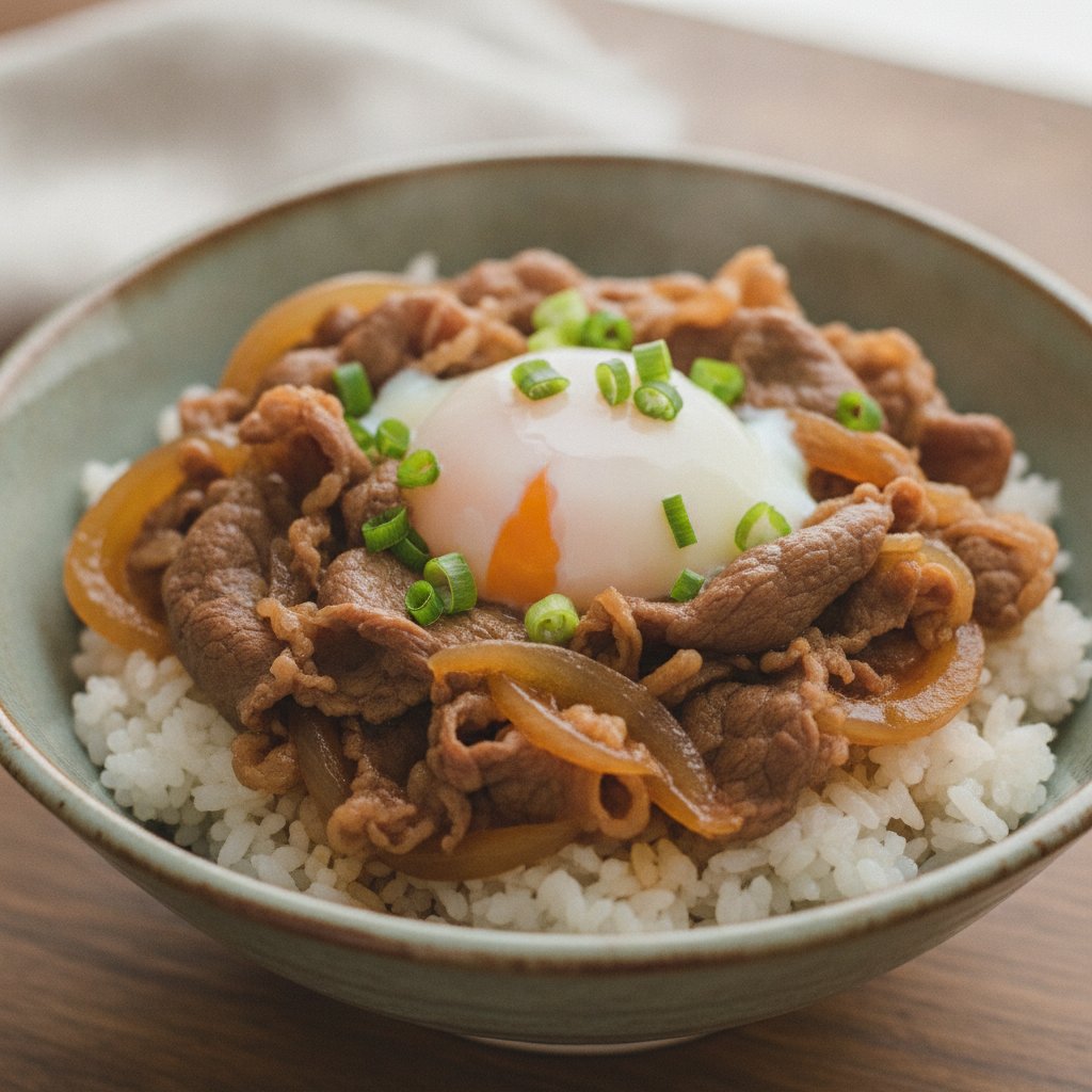Sweet Simmered Beef Rice Bowl