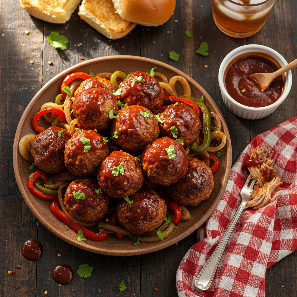 Baked Turkey BBQ Meatballs