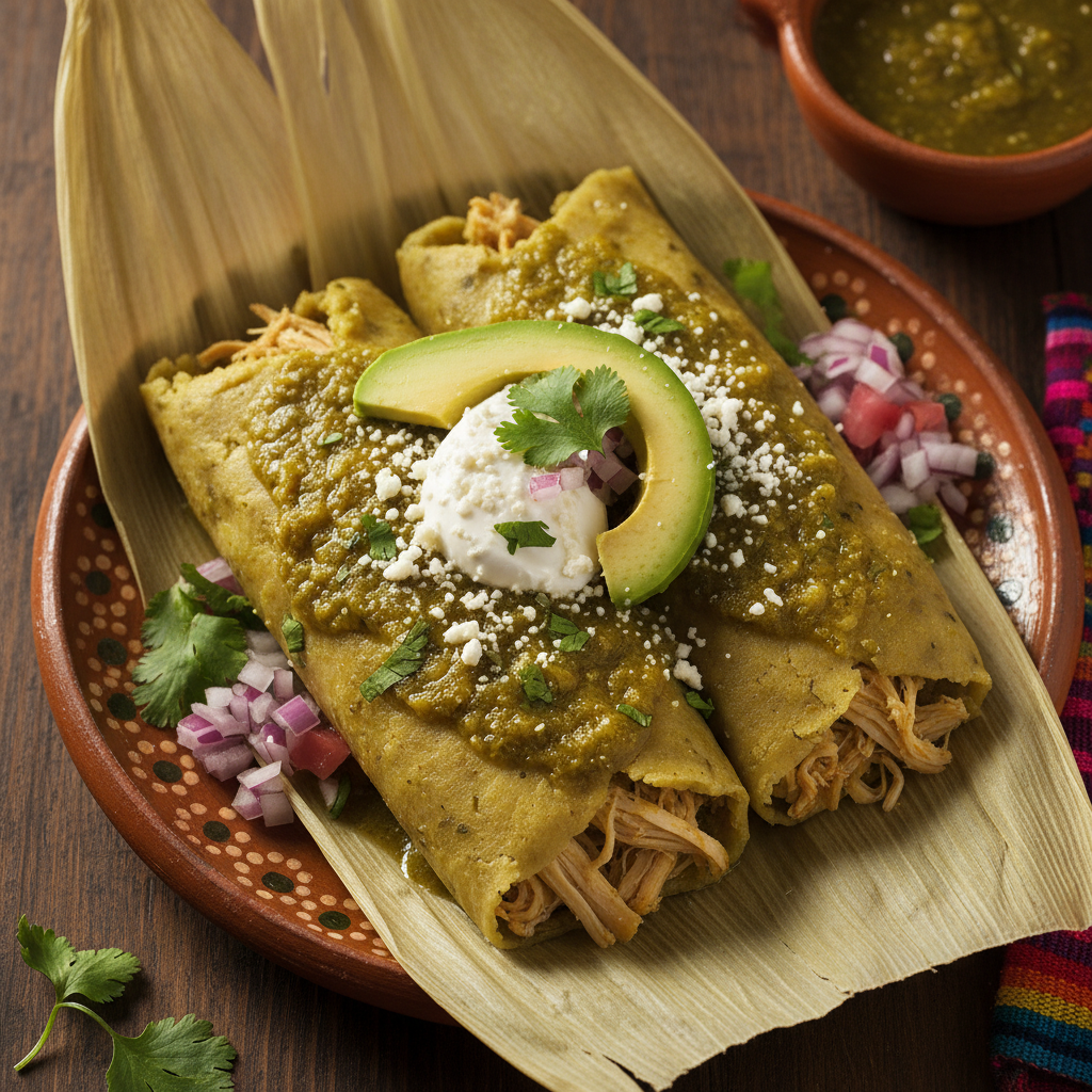 Tamales Verdes de Pollo