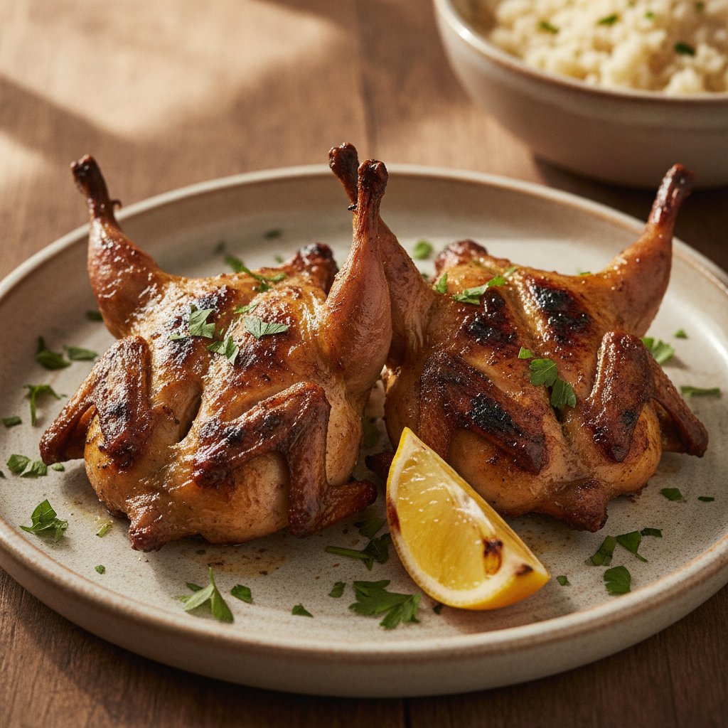 Grilled Marinated Quail