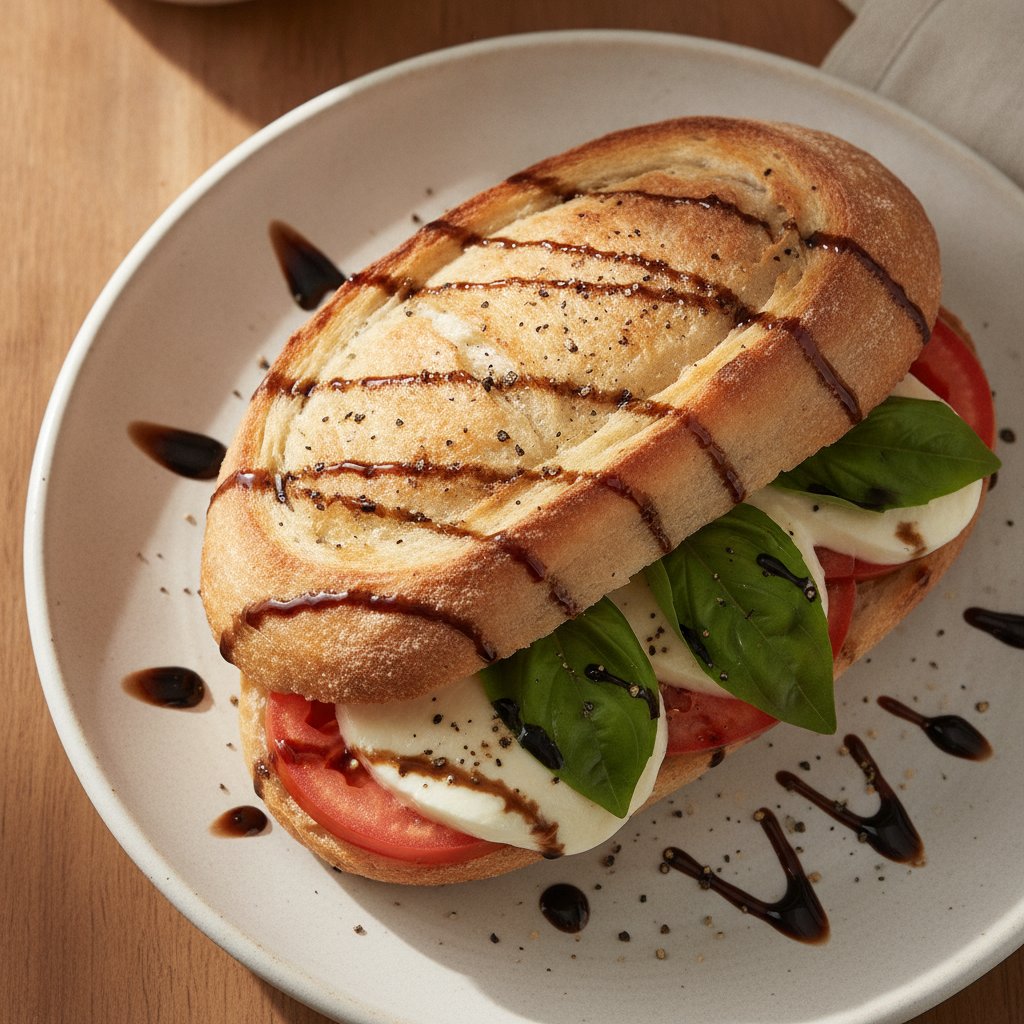 Panino con Caprese (Low-Chol)