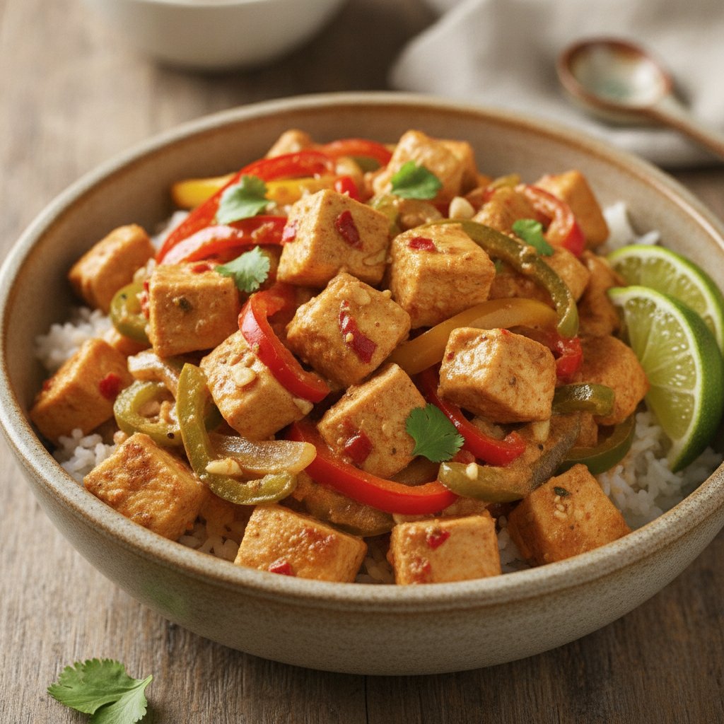 Chicken Skillet with Peppers and Cream