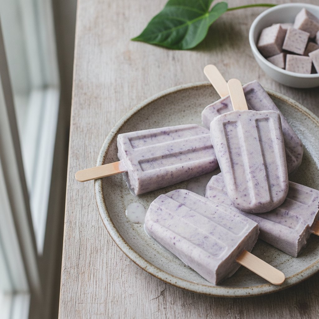 Taro Coconut Ice Pops