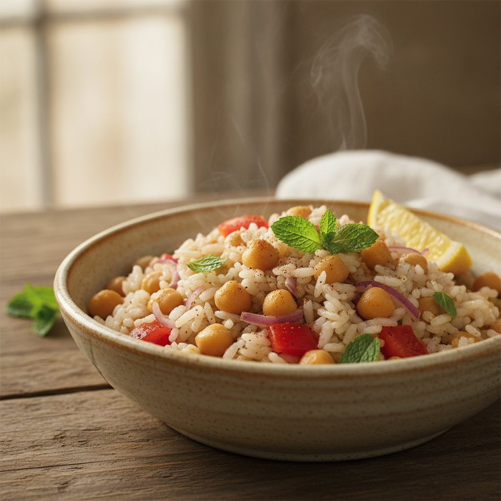 Rice with Chickpeas (Low-Calorie)