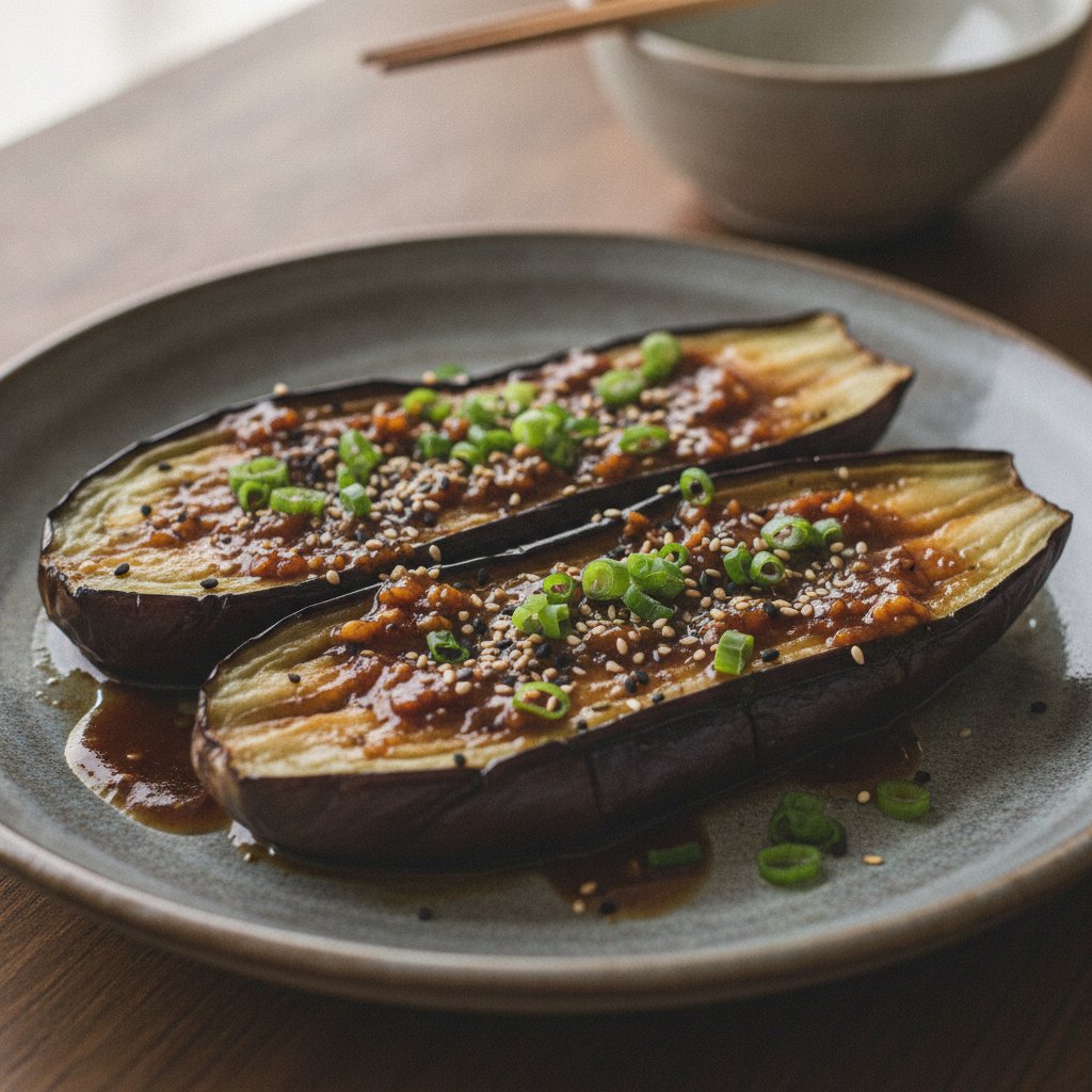 Grilled Eggplant with Garlic Sauce (Gluten-Free)