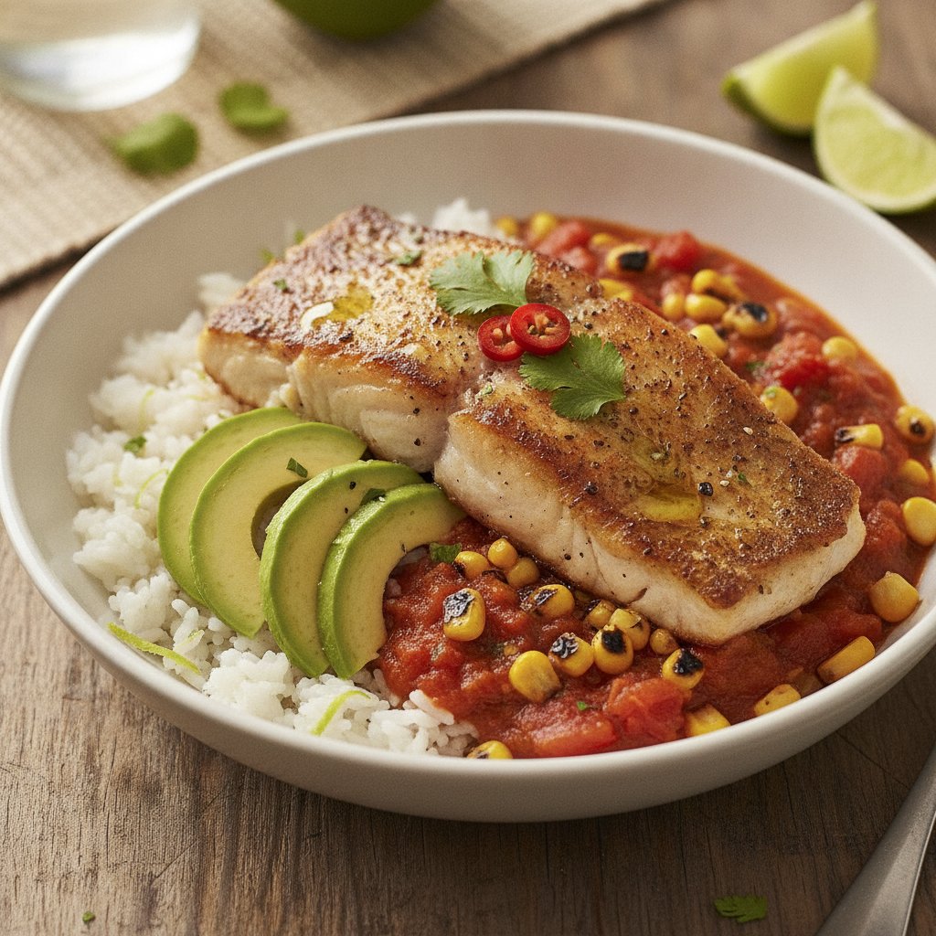 Snapper Bowl with Tomato Sauce (Dairy-Free)