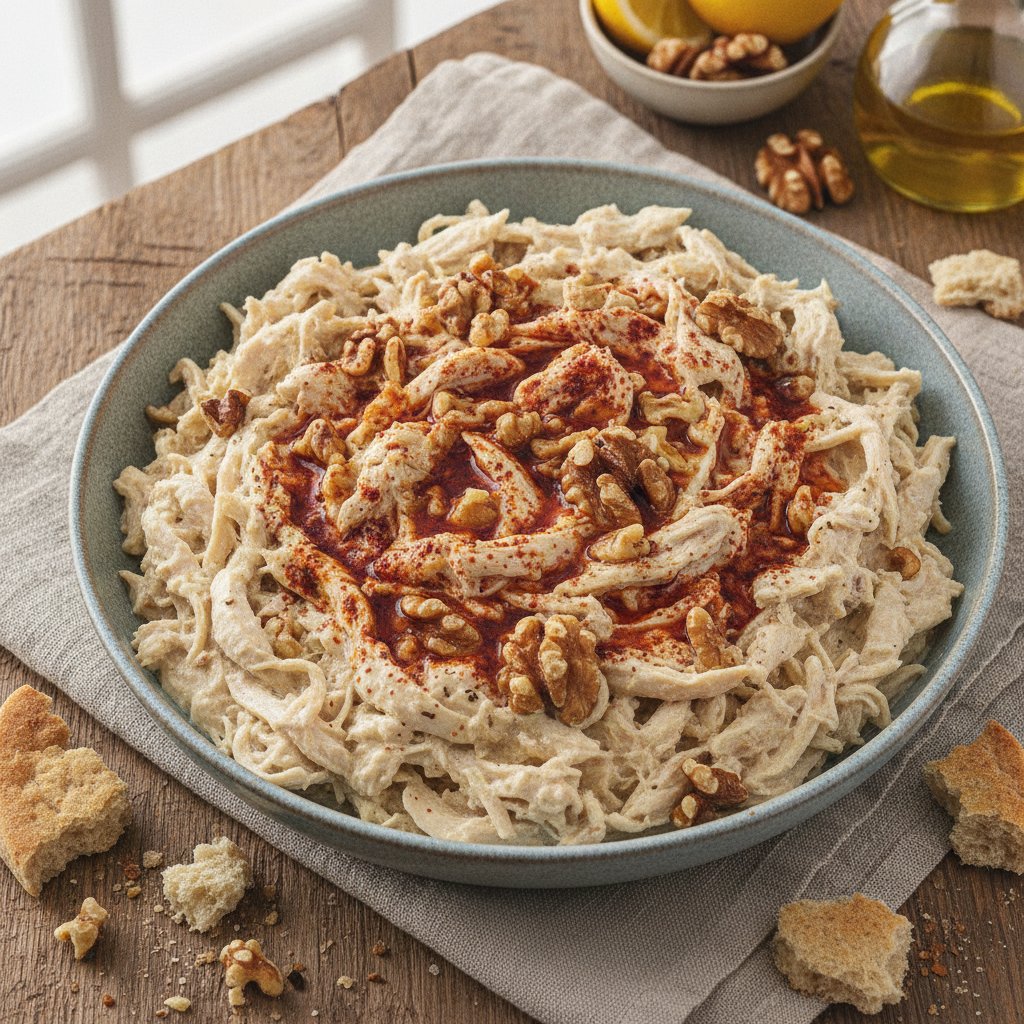 Shredded Chicken Walnut Salad