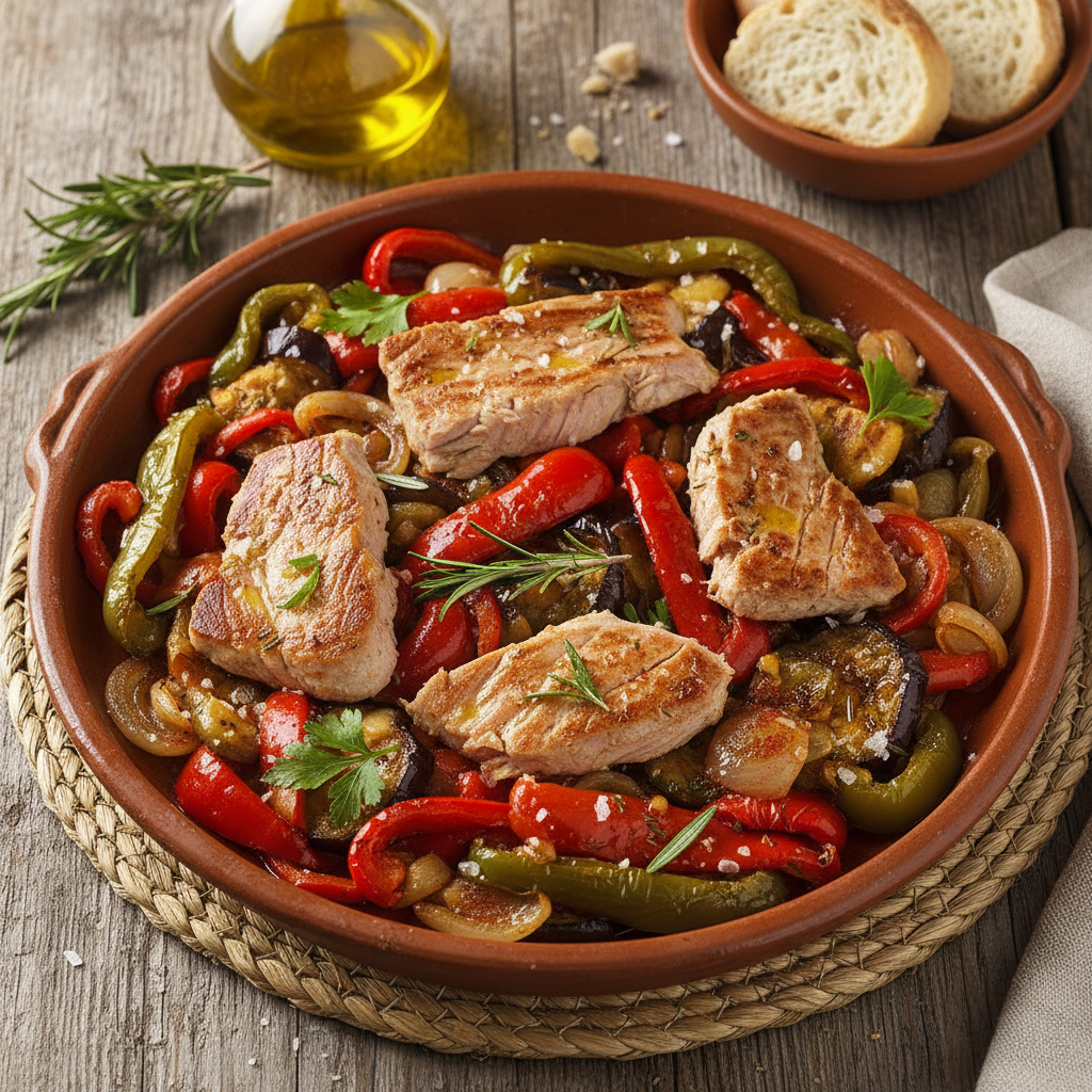 Valencian Tuna and Pepper Ratatouille