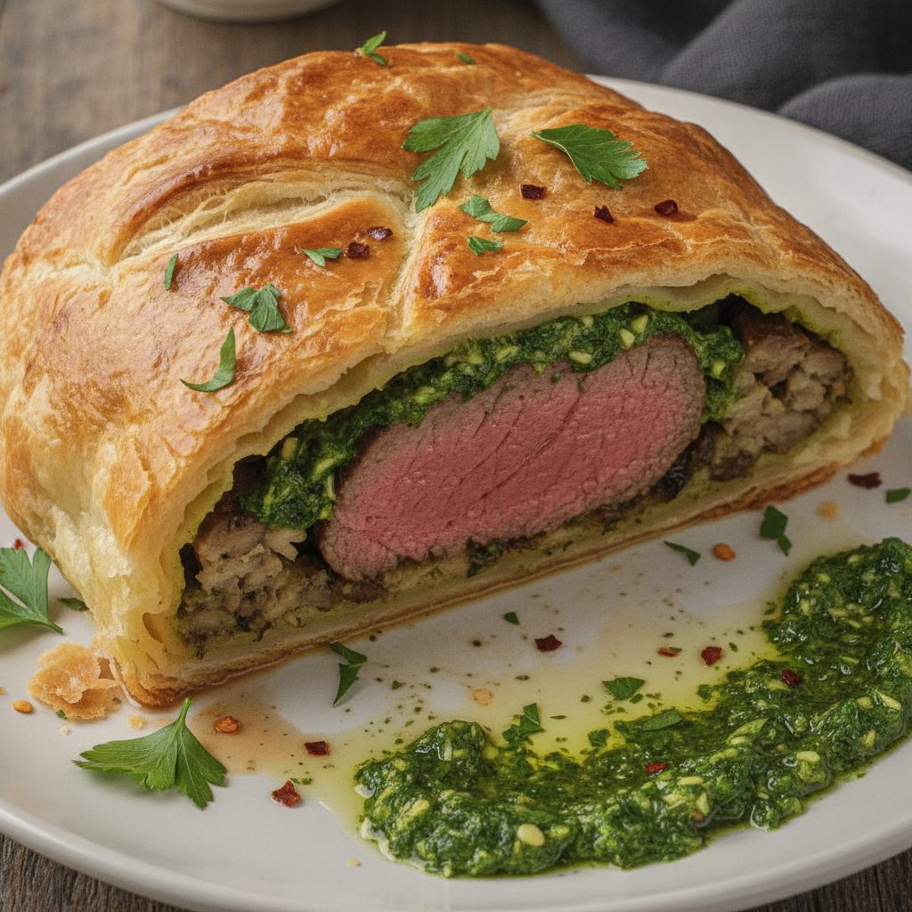 Beef Wellington with Argentine Chimichurri — Chimichurri Beef Wellington