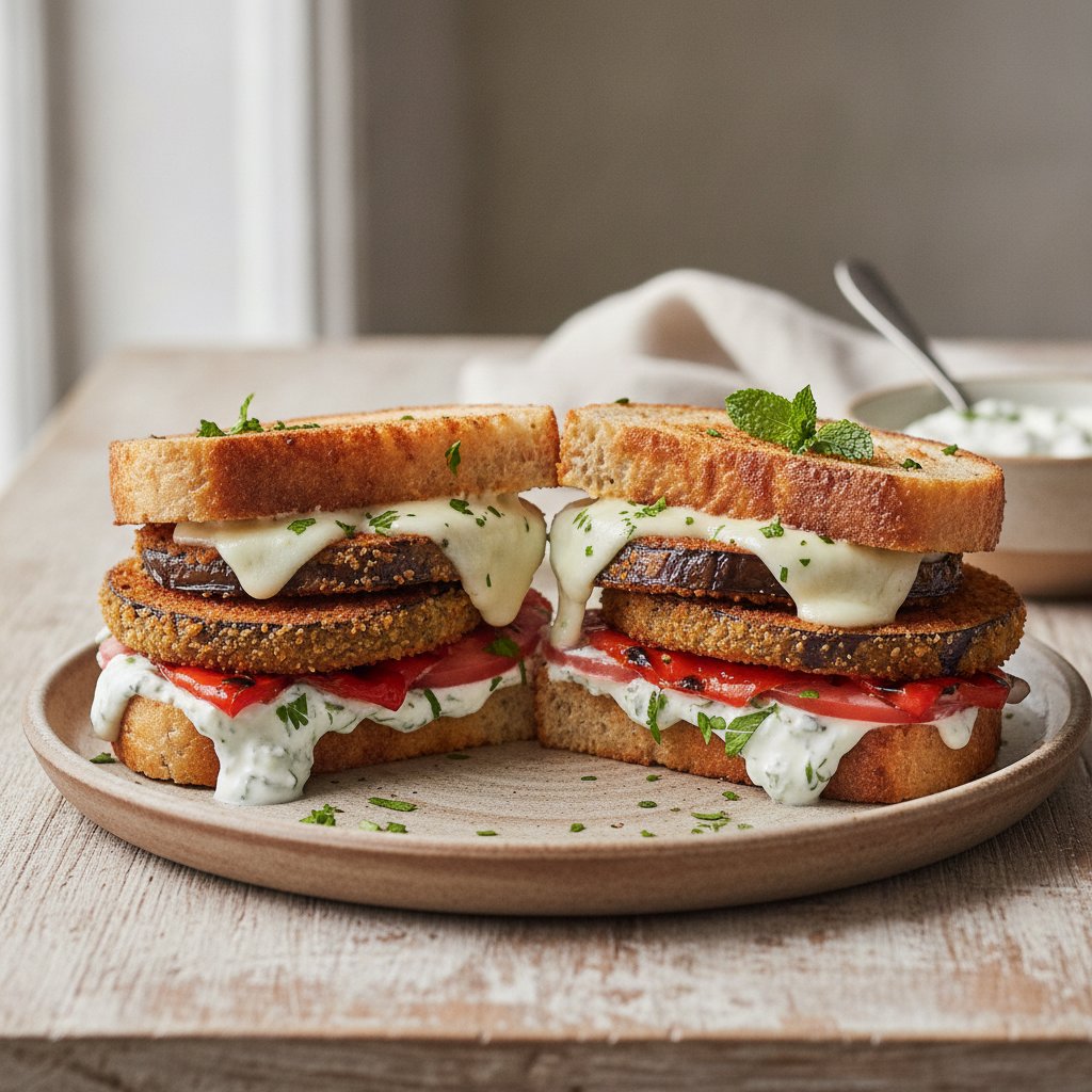 Fried Eggplant Sandwich